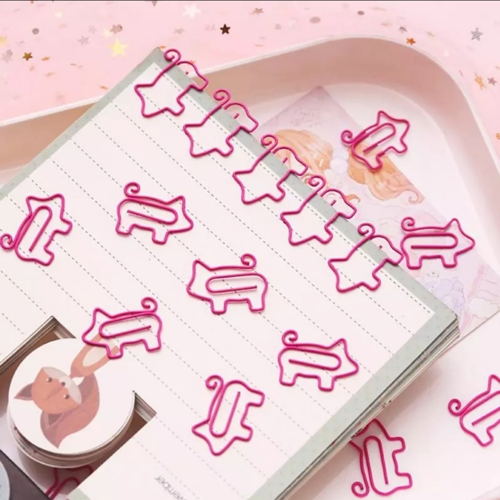 Pink Piggy Paperclips